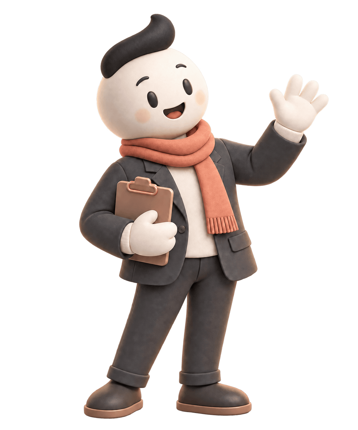 Gobrook guide character welcoming visitors